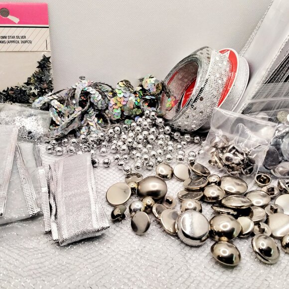 Silver Craft Embellishment Bundle - Mixed Lot - Picture 6 of 6